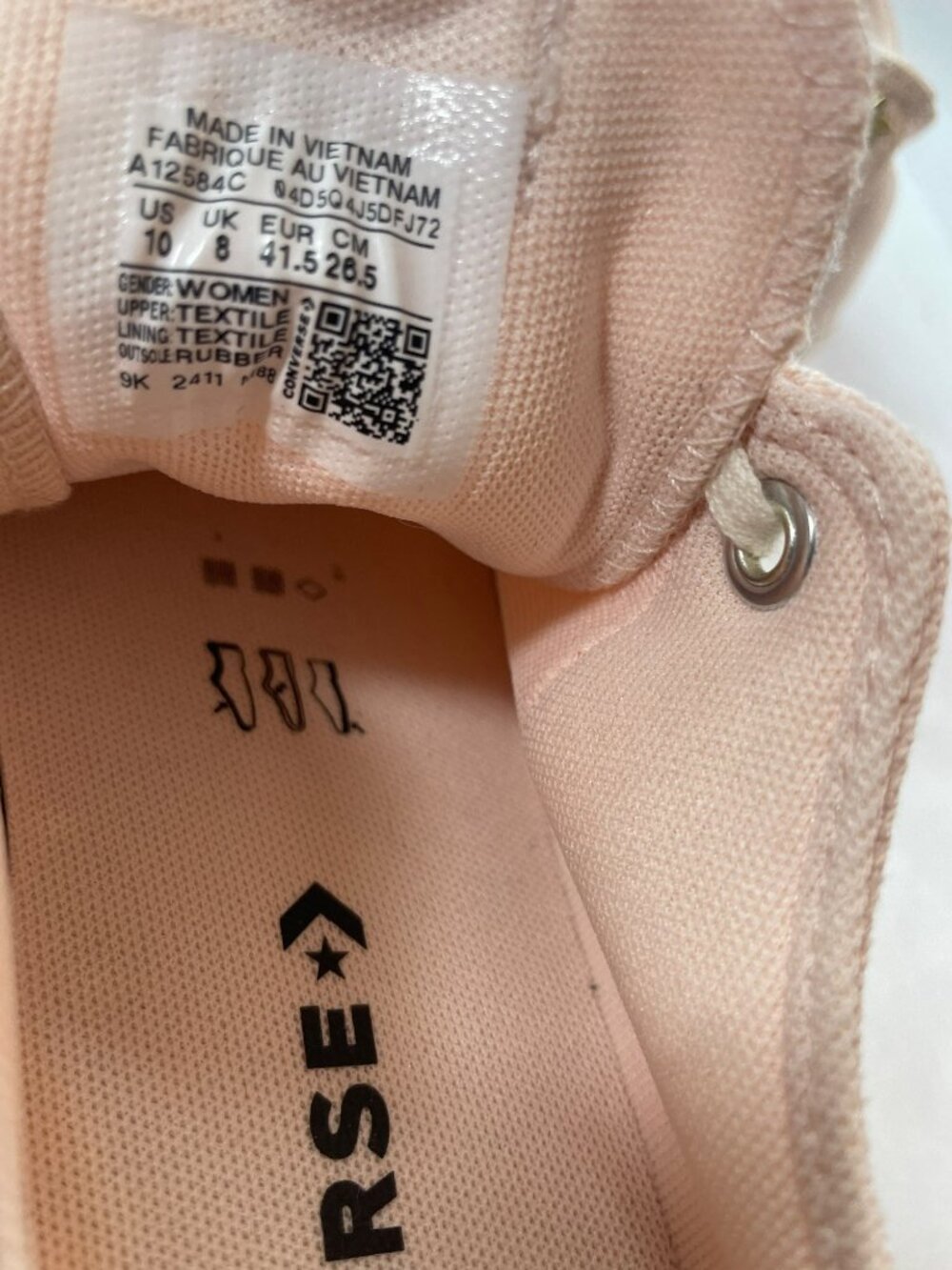 Converse CTAS Lift Ox Sneakers Pale Petal Egret Gold #A12584C Wmn's Size 10 NEW - Picture 8 of 8